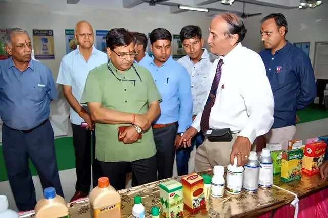 Visitors look over our product range